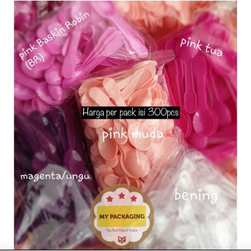 ICE CREAM SPOON CONTENTTS 300 ชิ้น / JELLY SPOON / สี PUDDING SPOON / SMALL SPOON