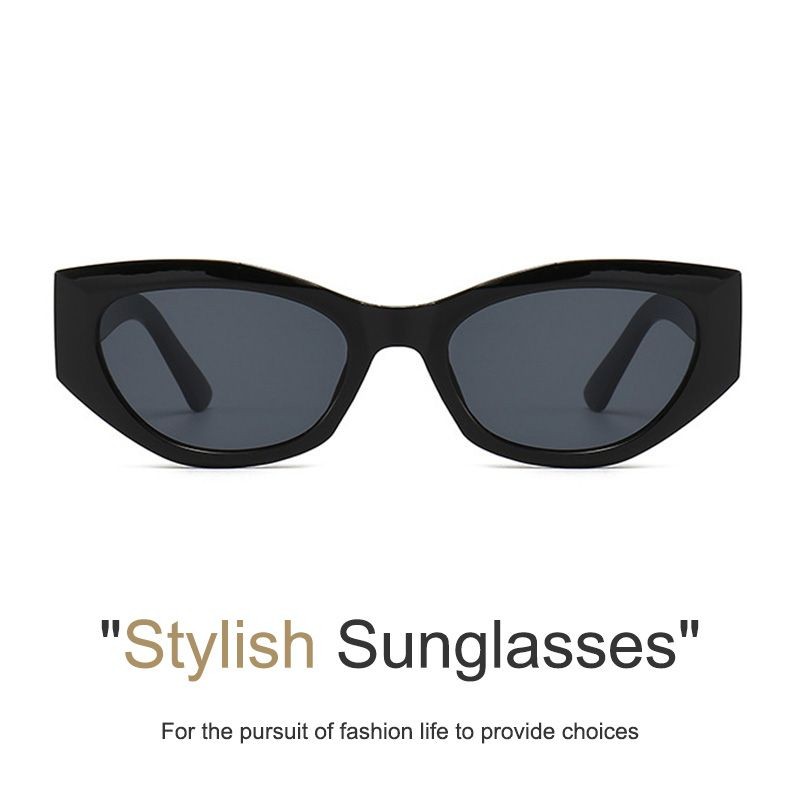 aidderse.thPunk Letter Retro แว่นตากันแดด Cat Eye แฟชั่น Street Shoot Hip Hop แว่นตากันแดด-