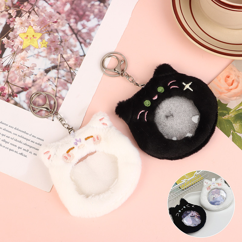 [JBTH] แมวน่ารัก Photocard Holder จี้ลูกแมว Claw Plush Badge พวงกุญแจโปร่งใส Badge Ita กระเป๋าสินค้าแสดง [JB]