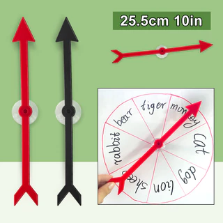 Arrow Spinner การเรียนรู้ของเล่นสําหรับ Homeschool Party พลาสติก Arrow ถ้วยดูด DIY Pointer เกมแผ่นเสียงดิจิตอลช่วยสอน