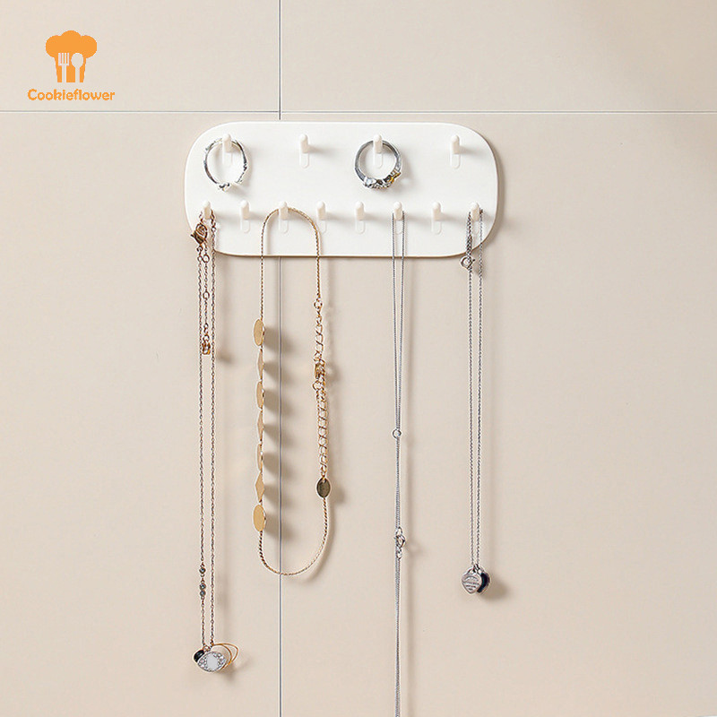 Ckfr 1/3PCS al กล่องเก็บเครื่องประดับ Hook ติดผนังแหวนต่างหูสร้อยคอชั้นวางจอแสดงผลพวงกุญแจชั้นเก็บใหม่