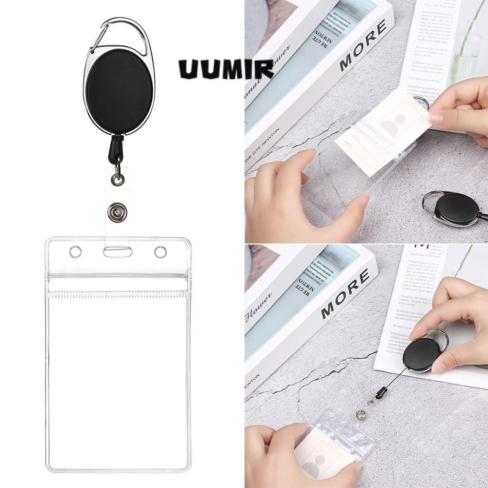 UUMIR ที่ใส่ป้ายแบบยืดหดได้ บัตรเครดิตพีวีซี