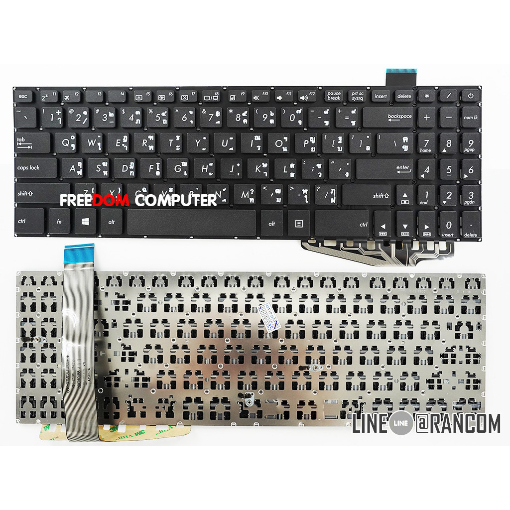 คีย์บอร์ด ASUS M570D FX570UD X570Z A570Z ภาษาไทย KEYBOARD