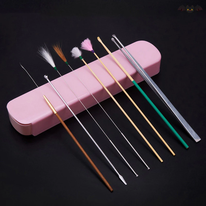 [PE] 8 ชิ้น Ear Wax Pickers ชุดทําความสะอาดหูช้อน Wax Remover กําจัดเครื่องมือทําความสะอาดหู TH