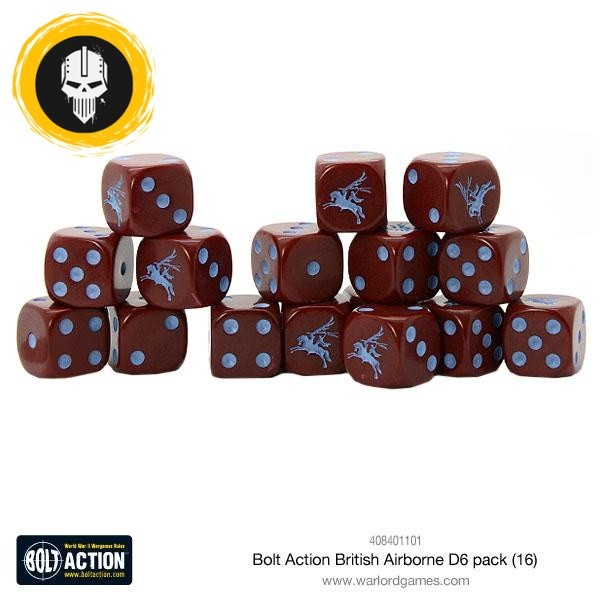 [พร้อมส่ง] WARLORD GAMES : Bolt Action British Airborne D6 pack ลูกเต๋า Bolt Action