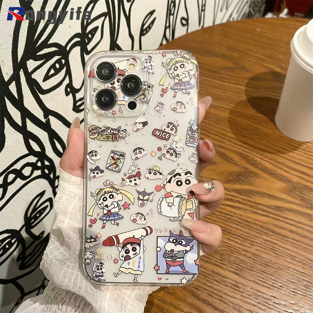 การ์ตูนเครยอนชินจังสําหรับxiaomi 14T 13T 13T 13 Pro Lite Mi 9T 9 SE 6x Pro Poco X4 M4 M3 Pro 5G 4Gปลอกน่ารักNohara Shiroกันกระแทกกรณีโทรศัพท์นุ่ม