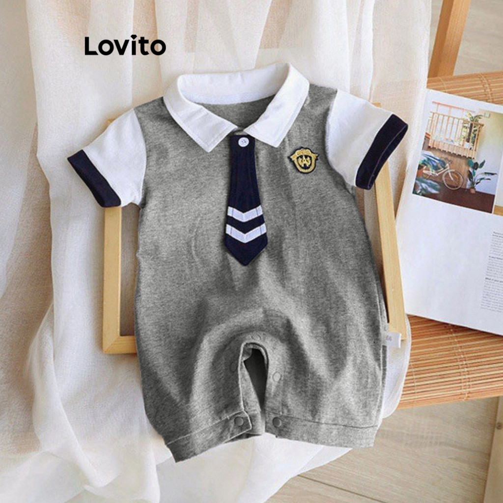 Lovito กระโหลกเตรียมล้วนปลอม 2 In 1 จั๊มสูทสำหรับทารก LNA82027