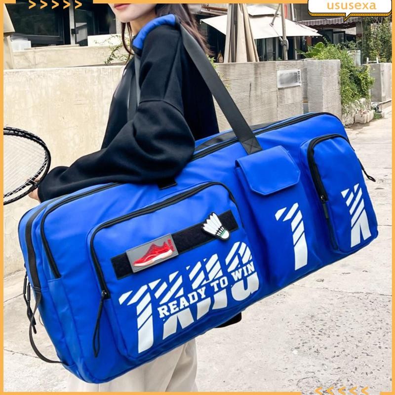 [Ususexa] กระเป๋าแบดมินตันกระเป๋าถือเทนนิสมัลติฟังก์ชั่นกระเป๋าถือ Racquet กระเป๋าเทนนิส Duffle กระเป๋ายิมสําหรับแบดมินตันสควอช Racquets