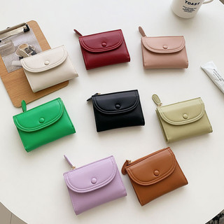 Short Style Delicacy Colorful Women Wallet Cute Mini Multifunctional Foldable Cash Wallet