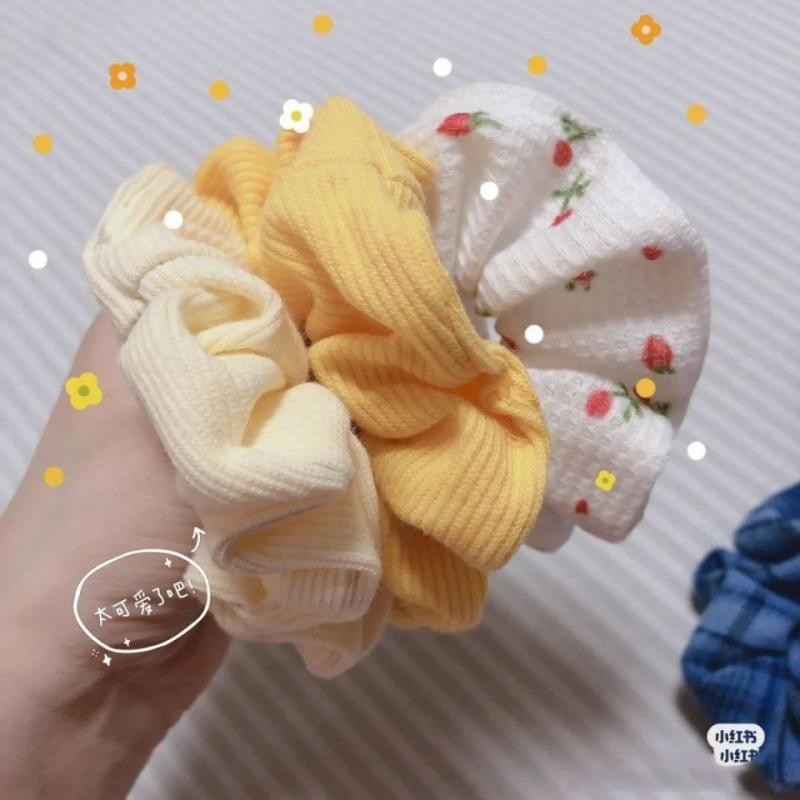 Brandy Girl ~ California BM ลายสก๊อต IU Scrunchy ผม Tie Mori สาวผม Tie Scrunchy สาวน่ารัก JKBrandy ส