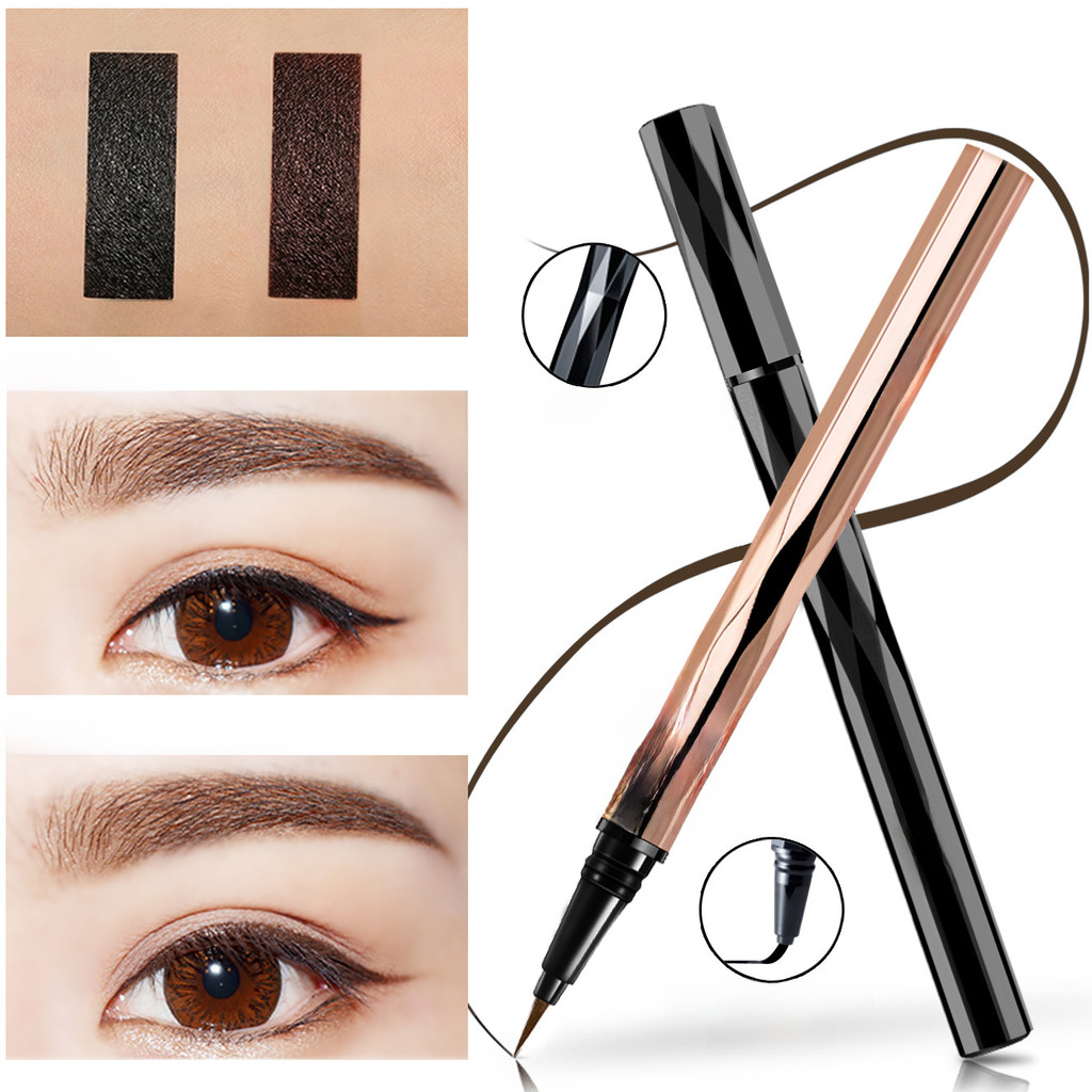 Hot Sale#novoFine Plastic Slim Liquid Eyeliner Non-Dizzy Dyeing Easy to Color Black Big-Eye Calm Mak