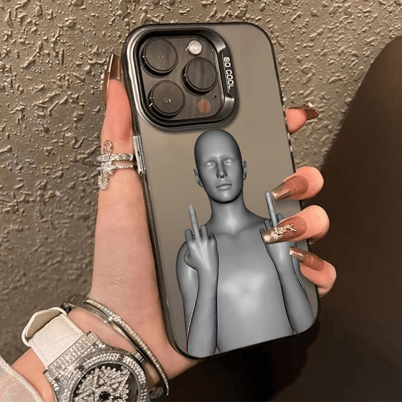 โลหะชุบโลหะด้วยไฟฟ้า ไอโฟนพังก์ควิกซิลเวอร์for 11 iPhone 12 13 14 15Pro MAX X XS XR 7 8Plus เคสโทรศัพท์