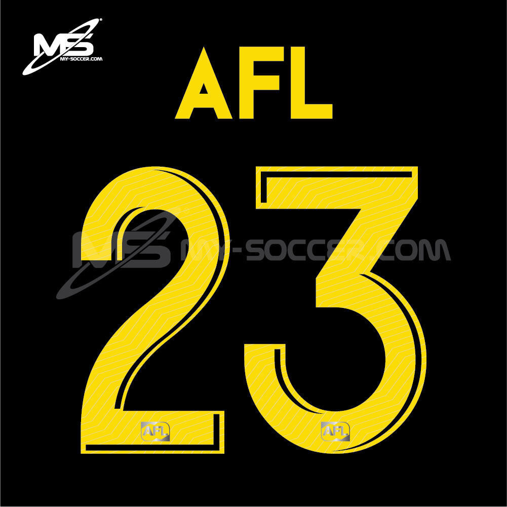 อย่างเป็นทางการ AFL LIGA M3 2023 หมายเลขชื่อสีเหลือง