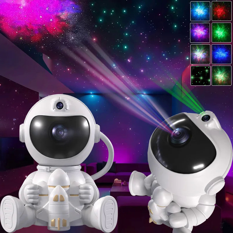 Galaxy Star Projector LED Night Light Starry Sky Astronaut Porjectors Lamp For Decoration Bedroom Ho