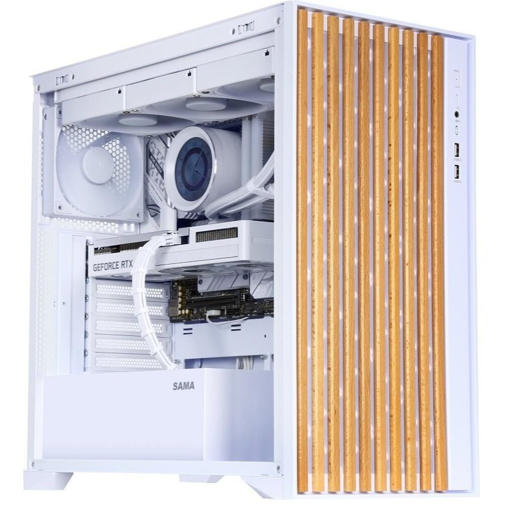 SAMA V NATURE White *แถมพัดลม ARGB 4 ตัว* Mid-Tower ATX Case