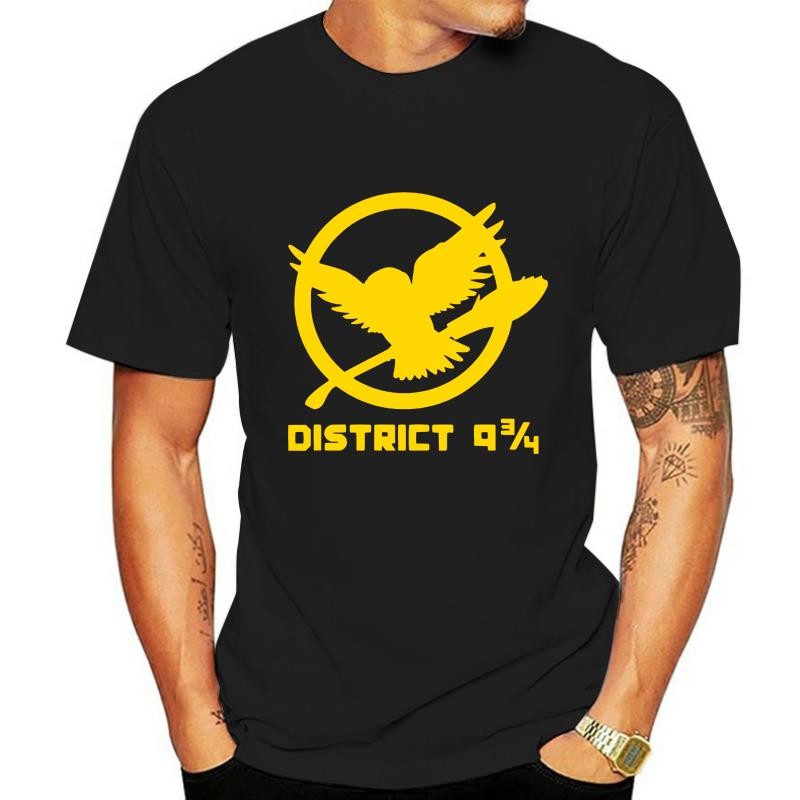 เสื้อยืดผ้าฝ้ายหนักกราฟิก District 9 34 เกมหิว