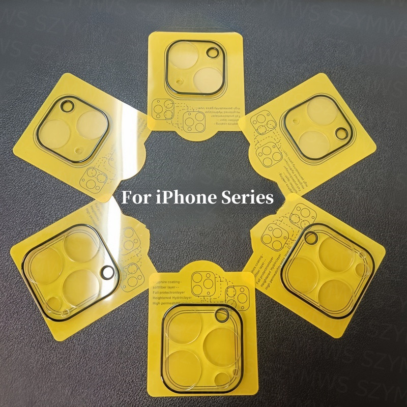 3d ตัวป้องกันเลนส์กล้องสําหรับ iPhone 16 15 14 13 12 11 Pro Max 16 15 14 Plus 12 13 Mini