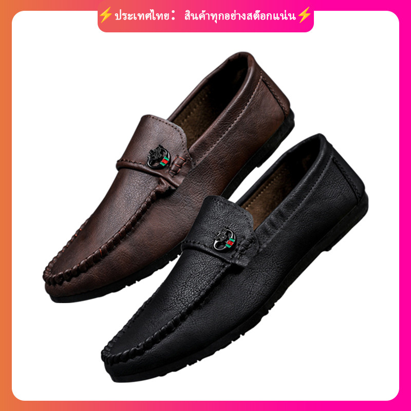 📌จัดส่งจากประเทศไทย📌รองเท้าโลฟเฟอร์ รองเท้าหนัง ลําลอง ส้นแบน สําหรับผู้ชาย เหมาะกับการขับขี่ boat shoes ผู้ชาย
