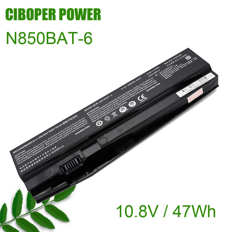 CP New Genuine Laptop Battery N850BAT-6 10.8V 47Wh For Z6-KP5GT Z7M-KP7GT KP5S1 KP7S1 CN85502 N850HC