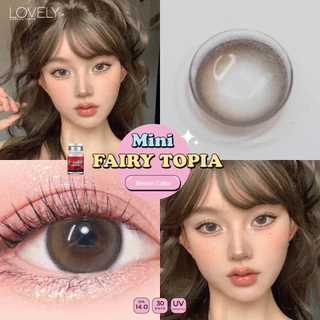 คอนแทคเลนส์(มินิ)🔥Fairy Topia🔥(Lovelylens) สี : Brown / Gray รายเดือน มีค่าสายตา