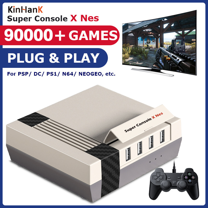 Yย้อนยุคมินิเกมคอนโซล Super คอนโซล X NES Built-In 90000เกมเครื่องเล่นวิดีโอเกมแบบพกพา50 Emulator สำห