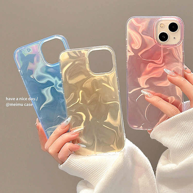 SAMSUNG สําหรับsamsung A30S A31 A32 A33 A34 A35 M40S A50 A50S A51 A52 A52S A53 A54 A55 A71 A72 A73 น้ําคลื่นหรูหราHaloสีเลเซอร์ย้อมสีเคสโทรศัพท์