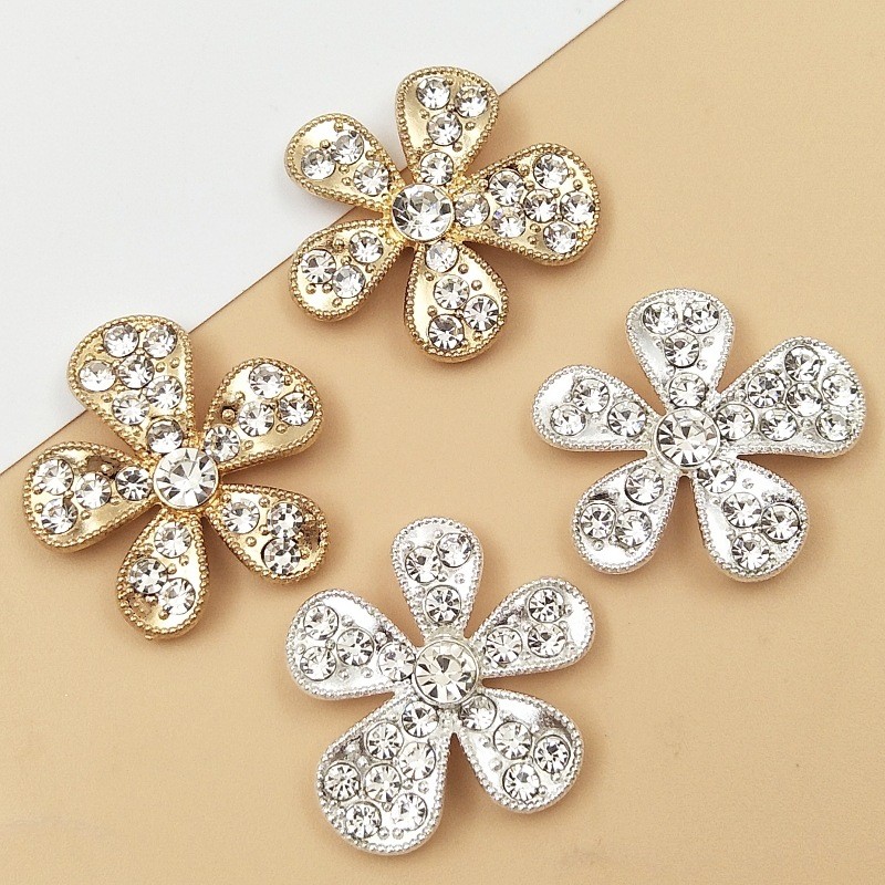 10pcs เพชรห้ากลีบดอกไม้ DIY เครื่องประดับเจ้าสาวขายส่ง