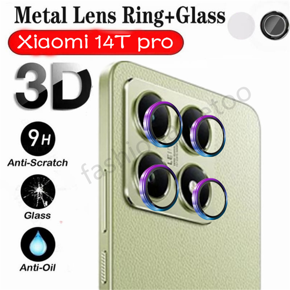 แหวนโลหะกล้องเลนส์ป้องกันฟิล์มสําหรับxiaomi 14T pro 14Tpro 1 4 Xiaomi14T pro Xiaomi14Tproกระจกนิรภัย