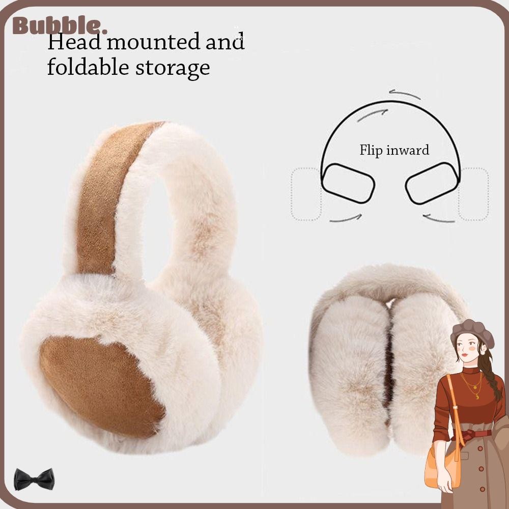 ฟองที่ปิดหูกันหนาวตุ๊กตา,ที่ครอบหูหนังนิ่มอบอุ่น,ที่อุ่นหูนุ่มแบบปรับได้ปุยฤดูหนาวสําหรับผู้ชายผู้หญิง