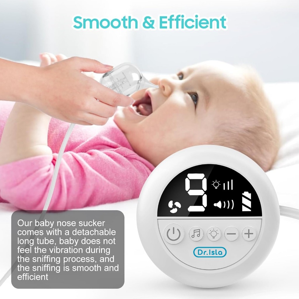 Dr.isla ที่ดูดน้ำมูกเด็ก เครื่องดูดน้ำมูกอัตโนมัติ ปรับแรงดูดได้ 68Kpa แรงดูด9เกียร์ ซอฟต์ พร้อมดนตรี LED U92 - รูปที่ 4