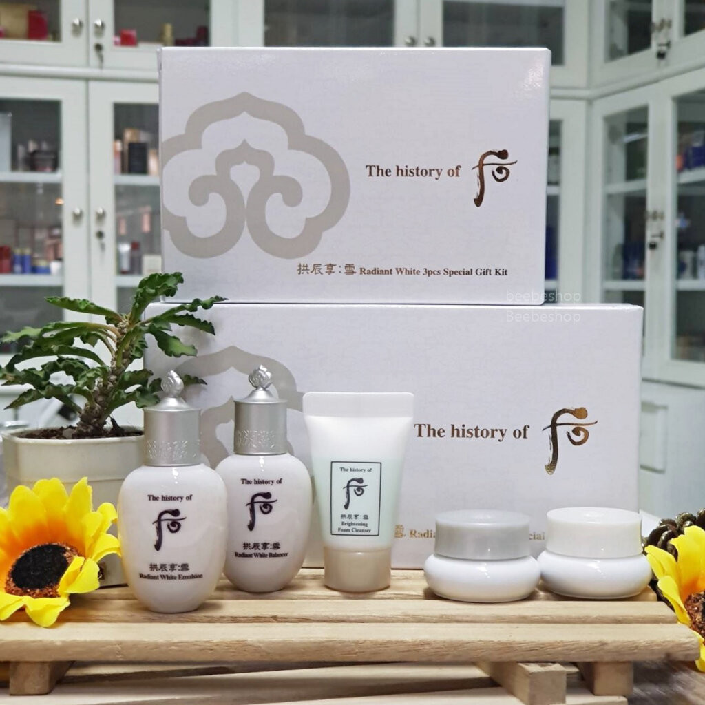 THE HISTORY OF WHOO Radiant White set เซตผลิตภัณฑ์ดูแลผิวหน้า