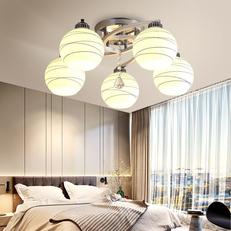 โคมไฟระย้าห้องนั่งเล่น  สไตล์นอร์ดิก โคมไฟติดเพดาน LED โคมไฟห้อยโต๊ะอาหาร สําหรับตกแต่งห้องนอน  ห้องครัว - รูปที่ 2