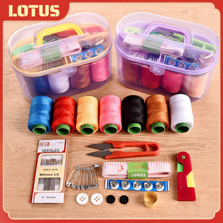 อุปกรณ์เย็บผ้า ชุดเย็บผ้า อุปกรณ์เย็บผ้า ชุดเข็มด้าย เข็มด้าย จักรเย็บผ้า เย็บผ้า ปะชุนซ่อมผ้า ครบกล่อง