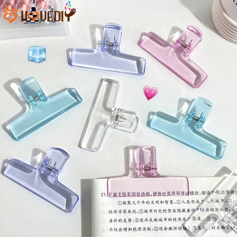 [ แนะนํา] คลิปเยลลี่สีสันสดใส 4 ชิ้น - DIY, โปร่งใส - ที่เก็บกระดาษทดสอบ - โฟลเดอร์เข้าเล่มไฟล์ - ที่หนีบจัดเก็บ - อุปกรณ์สํานักงานของโรงเรียน - เครื่องเขียนนักเรียน