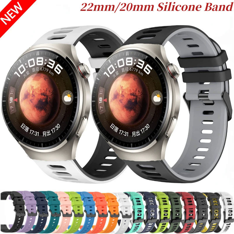 22mm 20mm Silicone Strap for Huawei Watch 4 Pro Bracelet GT2 2e GT3 Pro Belt for Amazfit GTS4 Mini/G