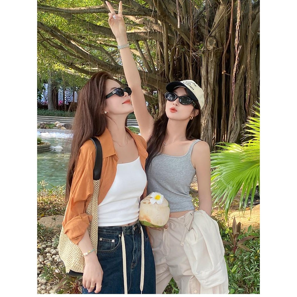เสื้อสายเดี่ยวหญิง มีบราในตัว ไม่ต้องใส่เสื้อใน ใส่สบาย ไม่ควรพลาด! Built-in Bra camisole 1130