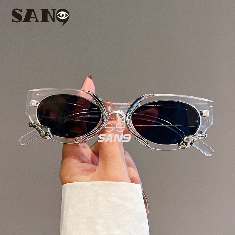 แว่นกันแดดรูปทรงสามมิติแฟชั่นใหม่ Y2K Retro