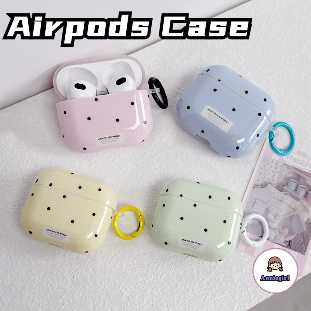 แฟชั่น Polka Dot Glossy หูฟังสําหรับ Airpods 1/2 AirPods 3 4 Pro 2 Pro 3 สีลูกกวาดป้องกันฝุ่นบลูทูธหูฟังไร้สายชุดหูฟังกันกระแทกฝาครอบป้องกัน