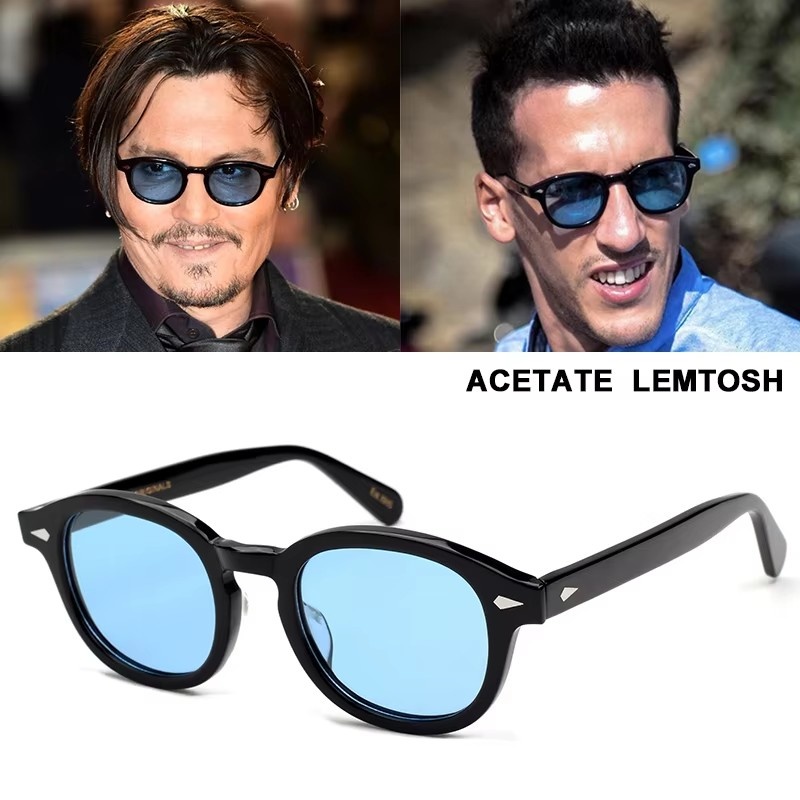 คุณภาพสูง Acetate กรอบ Johnny Depp Oversh สไตล์แว่นตากันแดดโพลาไรซ์สําหรับผู้ชายผู้หญิง Vintage คลาสสิกรอบแว่นตากันแดด