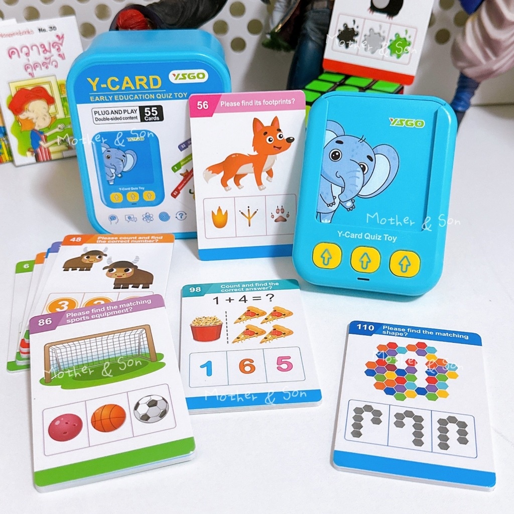 MooShi -Y Card Quiz Toy เครื่องอ่านเรียนรู้ ฝึกทักษะการคิด ⬅️