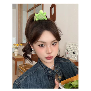 น่ารักเต่าน้อยกิ๊บผมแหวนหญิงด้านผมหักเรียบคลิปยางรัดยืดหยุ่นสูงเชือกผมเด็กตุ๊กตาเล็กๆน้อยๆอุปกรณ์