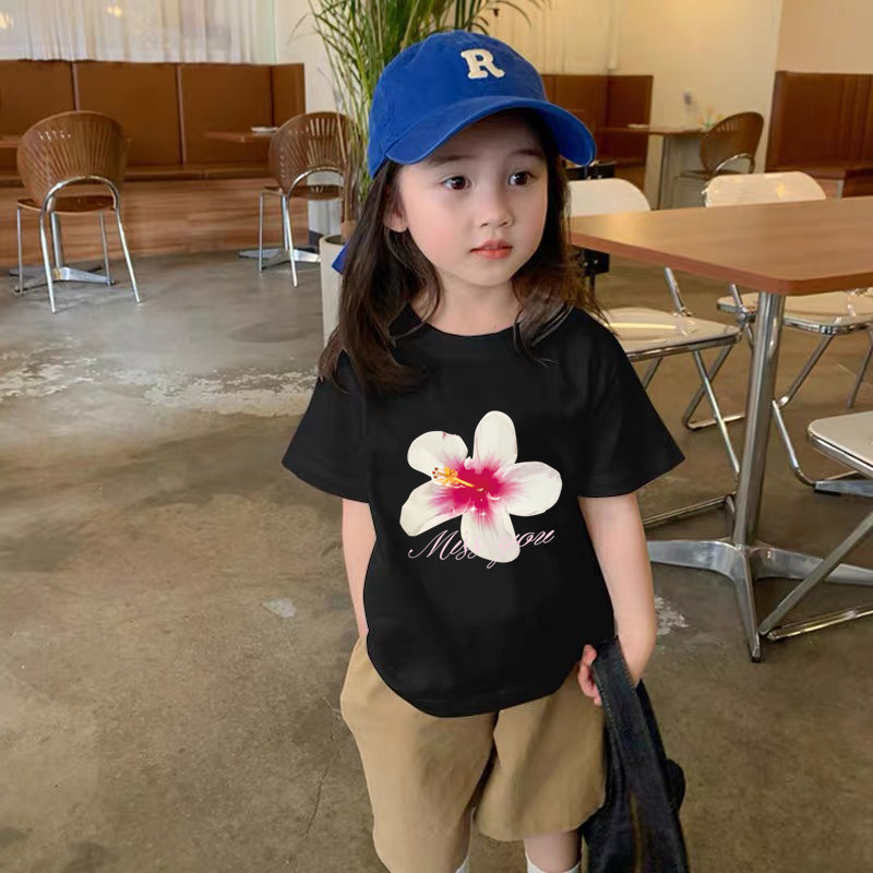 (จัดส่งตลอด 24 ชั่วโมง)KIDS PRINCESS Baby Tee - แฟชั่นฤดูร้อนใหม่พิมพ์เสื้อยืดแขนสั้นสำหรับสุภาพสตรี #T87