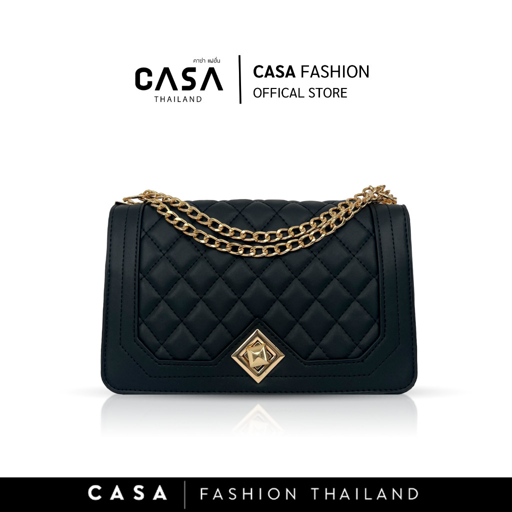 CASA Thailand กระเป๋าสะพายข้างผู้หญิง สไตล์เกาหลี มีหลายสีให้เลือก สีขาว,สีเเดง,สีเบจ,สีดำ รุ่น CM0019