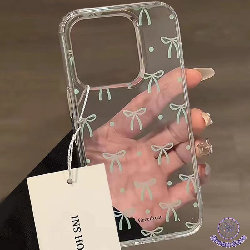 โปร่งใสน่ารักแฟชั่นโบว์นุ่มเคสสำหรับ Samsung A05s A13 A05 A55 A54 A14 A34 A15 A06 A32 A03 A25 A24 A50 A02s A52