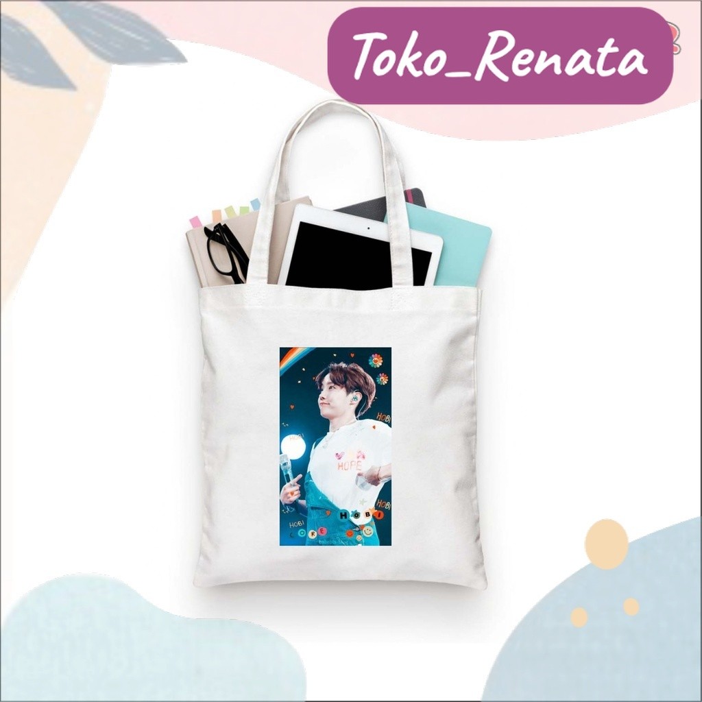 J Hoop Party 1 Baby Canvas Tote Bag | Blacu Vintage Simple Design Womens Fashion Bag FADHILSOUVENIR 