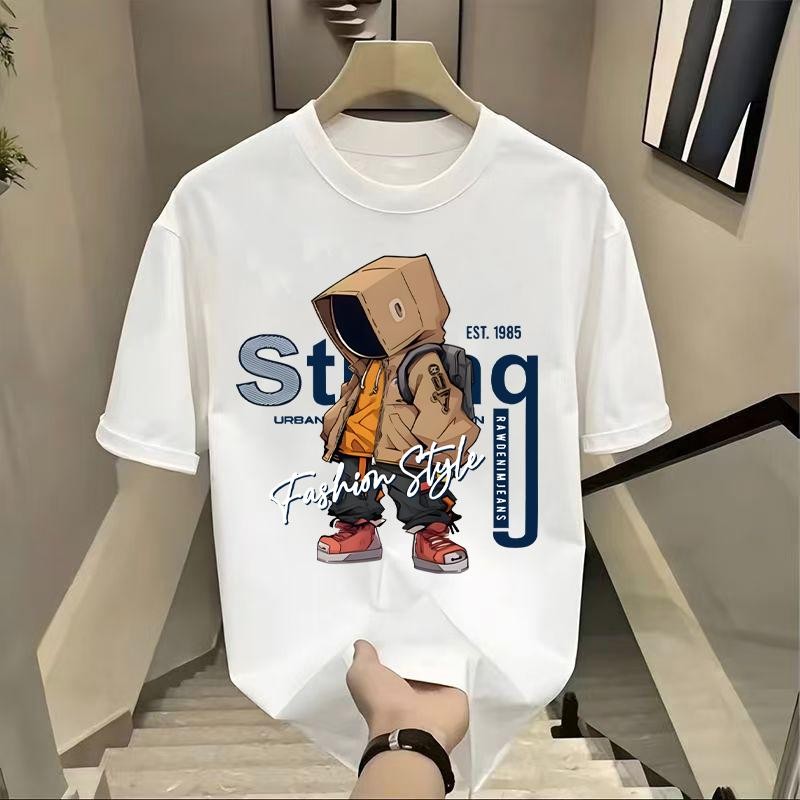 เสื้อยืดเสื่อยืดคอกลมแฟชั่นไม่จำกัดเพศ เกรดพรีเมี่ยมเสื้อยืดเสื่อยืดคอกลมแฟชั่นไม่จำกัดเพศแขนสั้น ผ้าฝ้าย ผ้าไหม ผ้าสำลี
