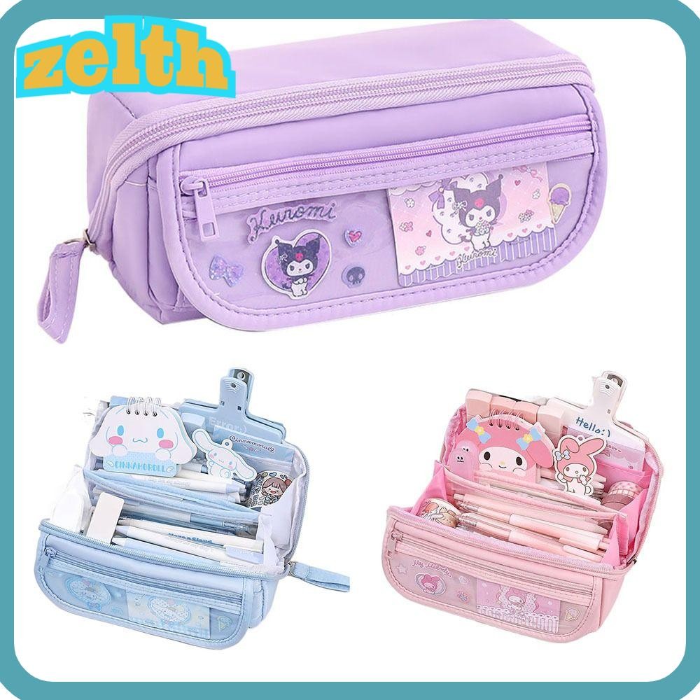 Zelth Pencil , Nine-layer Storage Cinnamoroll Pen Bag, Cute Kuromi Large Capacity Waterproof Pen Box