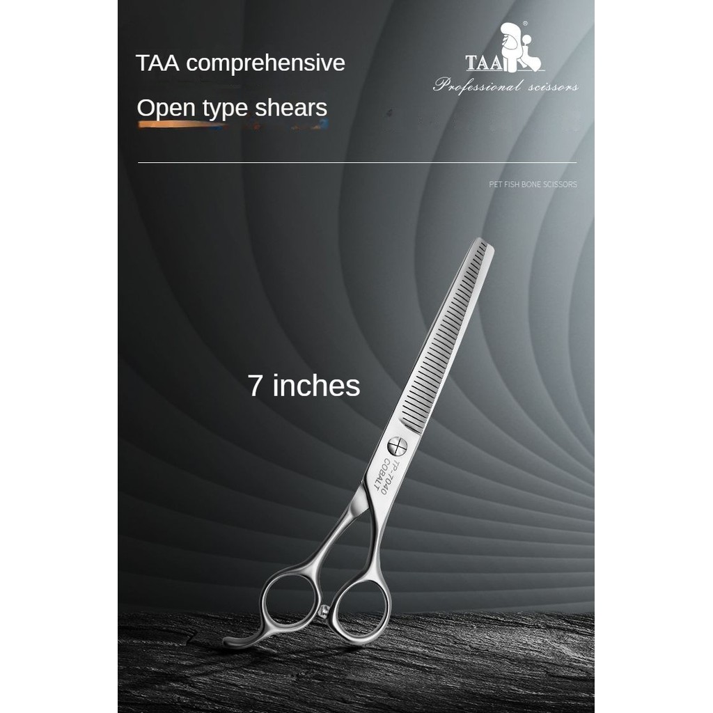 TAA Pompom กรรไกร ตีกรรไกรบาง TP-7040 กรรไกรตัดขนสัตว์เลี้ยง