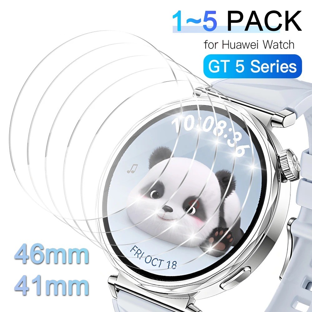 9h กระจกนิรภัยสําหรับนาฬิกา Huawei GT 5 Pro 46 มม.42 มม.41 มม.1/5 ชิ้นป้องกันหน้าจอกระจกนิรภัย Anti-scratch ฟิล์มสําหรับ GT5/4/3/2