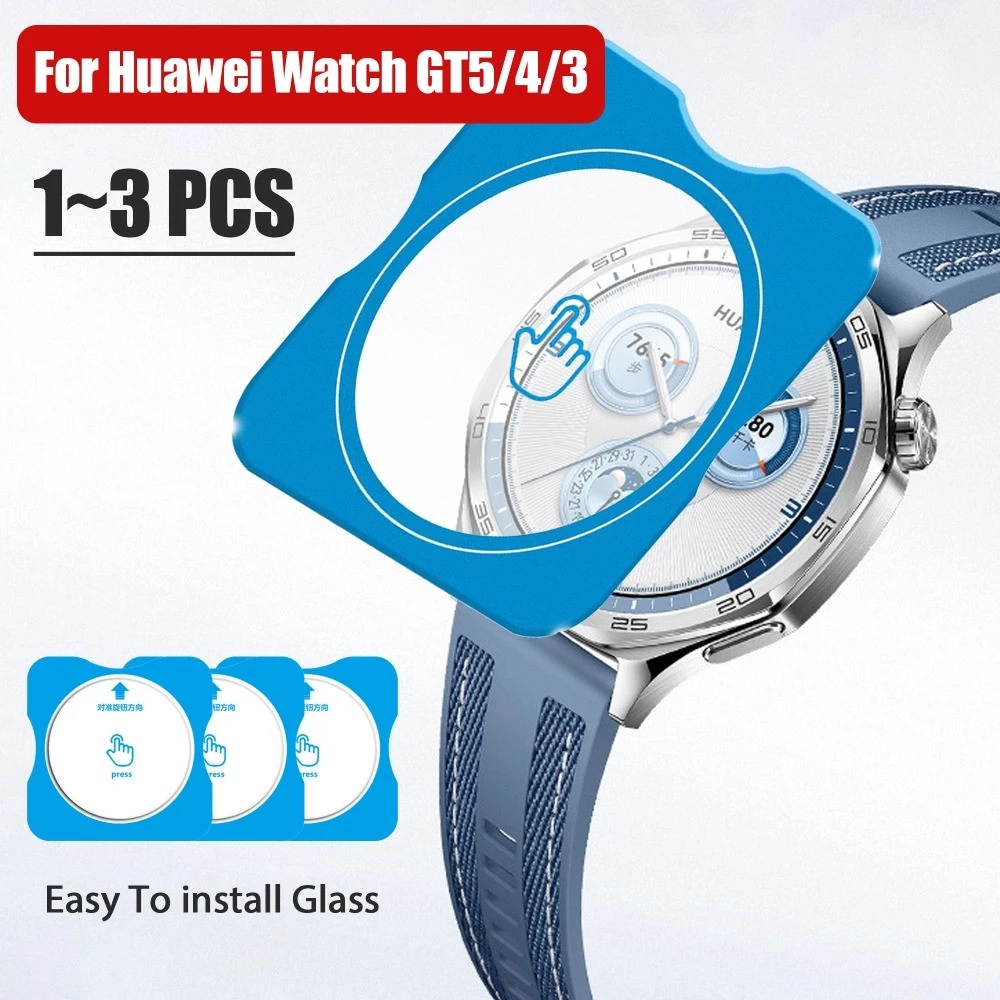 1 ~ 3 ชิ้นกระจกนิรภัยสําหรับนาฬิกา Huawei GT 7/gt6 Pro 46 มม.41 มม./GT Runner 2 ป้องกันหน้าจอ Anti-Scratch 9H Ultra-thin Protector สําหรับ Huawei GT5/4/3/2 46 มม.